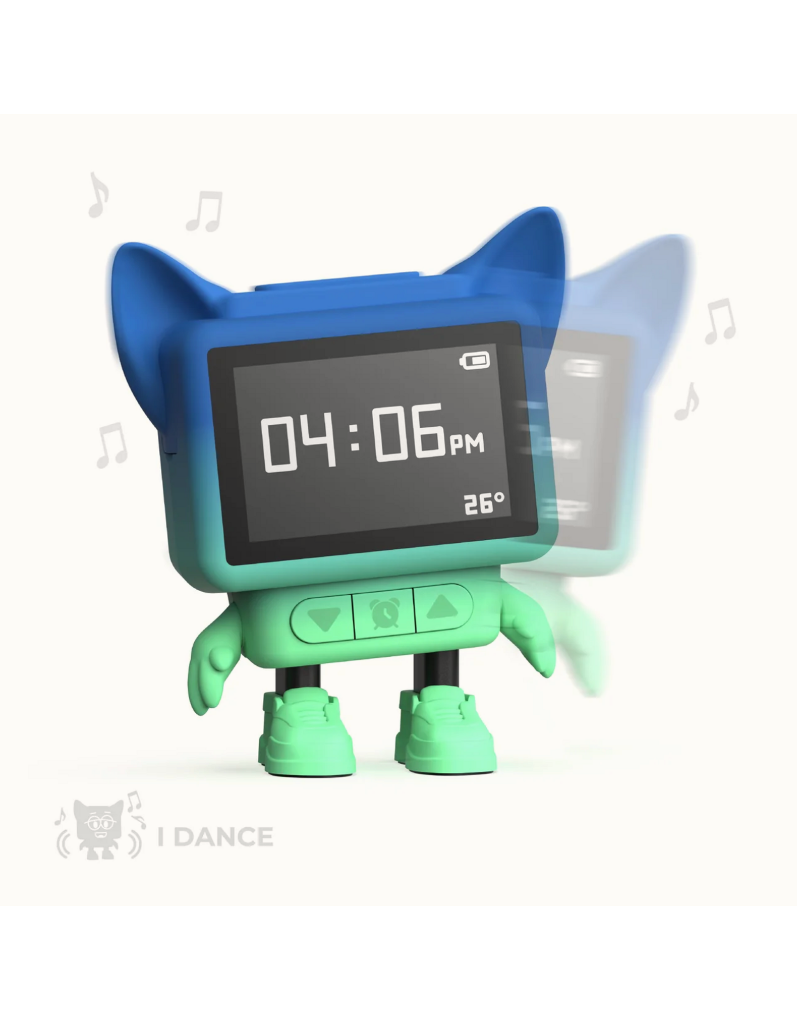 MOB Dancing Clock Blauw