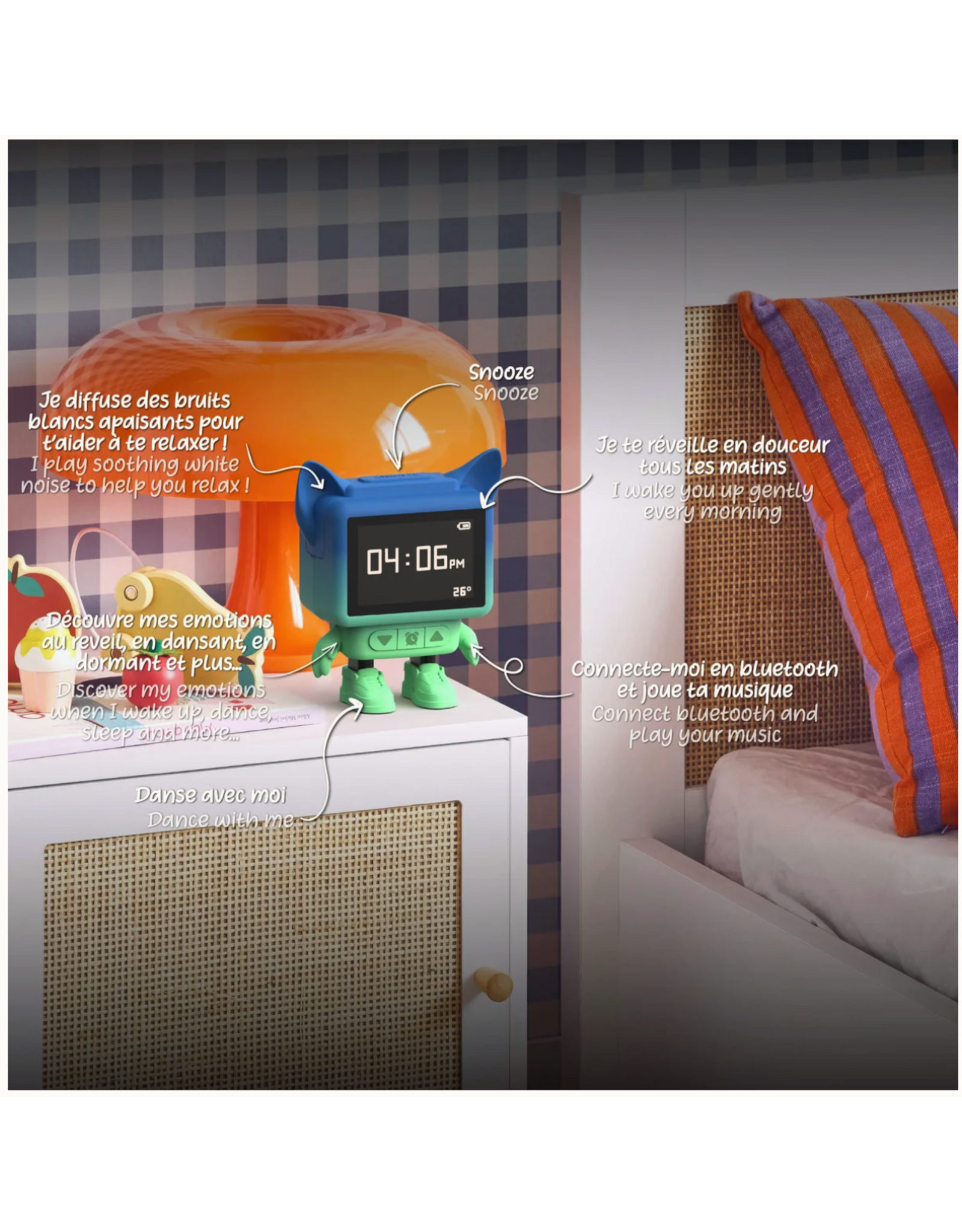 MOB Dancing Clock Blauw