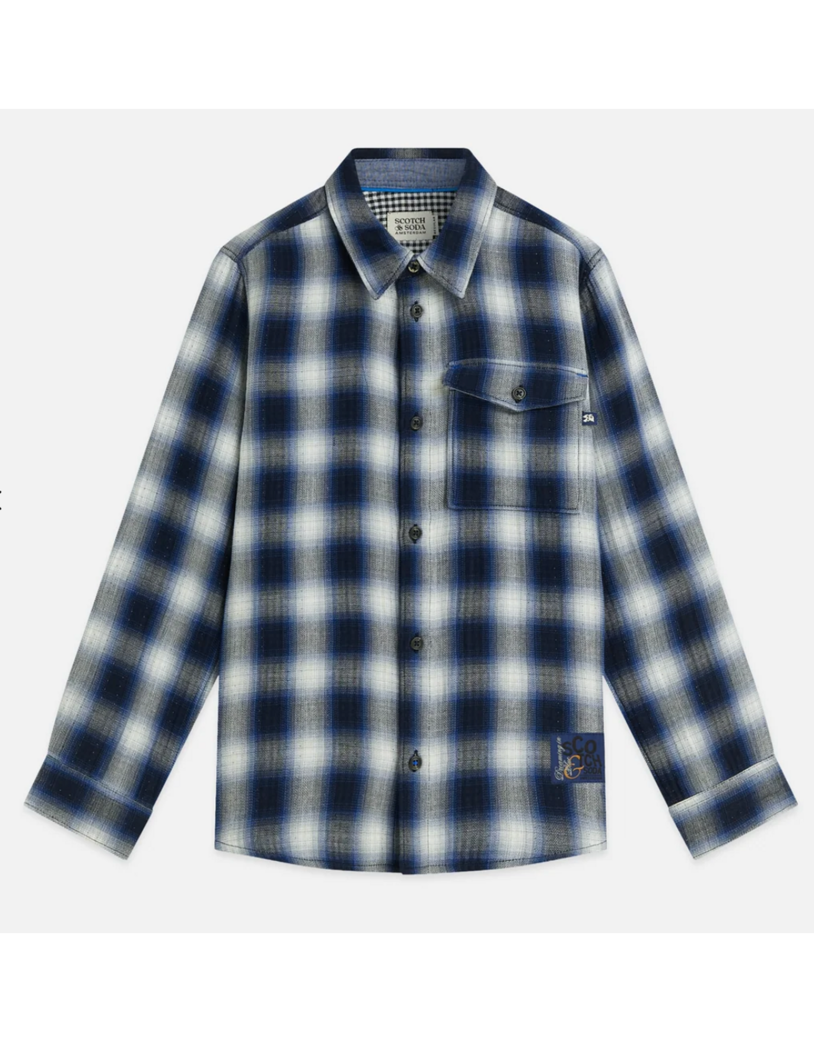 Scotch & Soda DOUBLE FACED CHECK REGULARFIT SHIRT SKY CAPTAIN CHECK