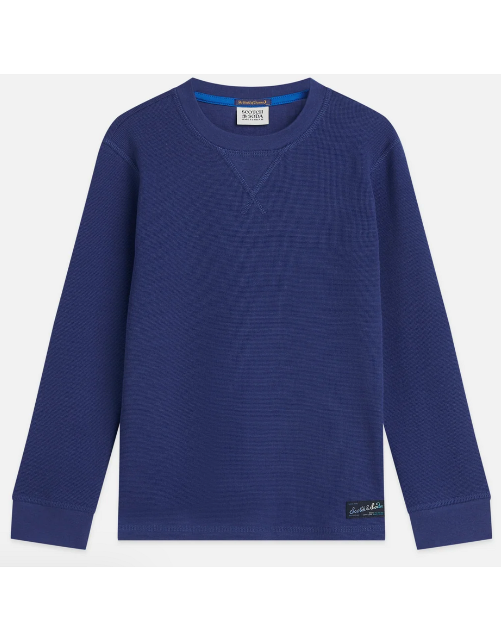 Scotch & Soda WAFFLE RELAXEDFIT LONGSLEEVED TSHIRT TWILIGHT BLUE