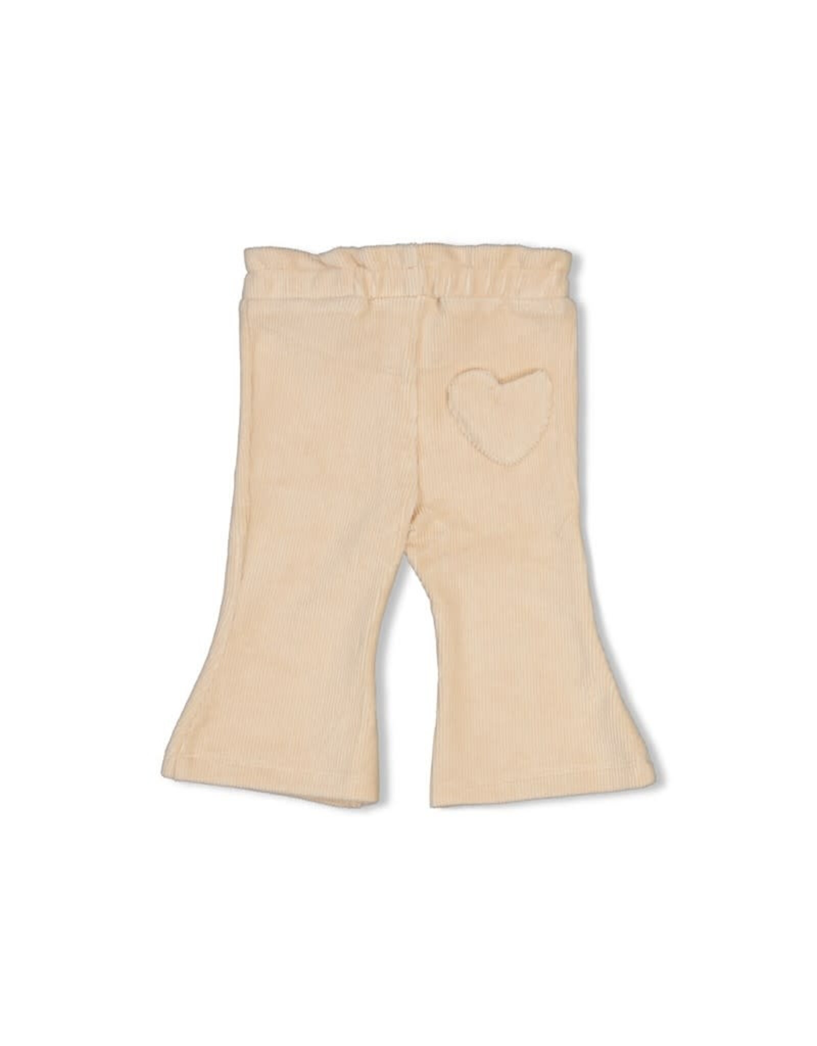Feetje Flare broek velours rib Lucky Bloombird Offwhite