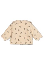Feetje Jasje velours rib met borduursels Lucky Bloombird Offwhite