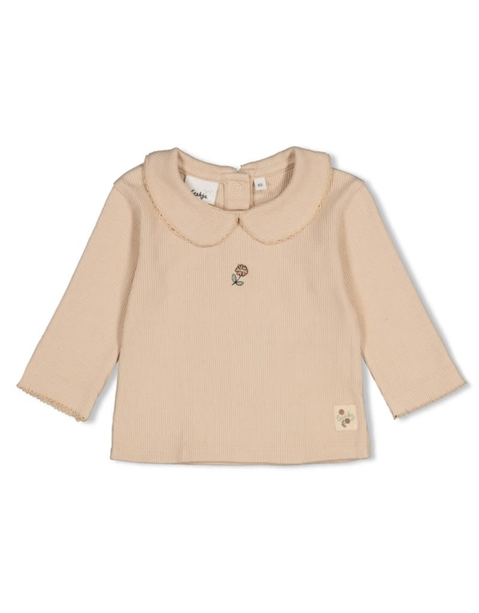 Feetje Longsleeve pointelle rib Lucky Bloombird Offwhite