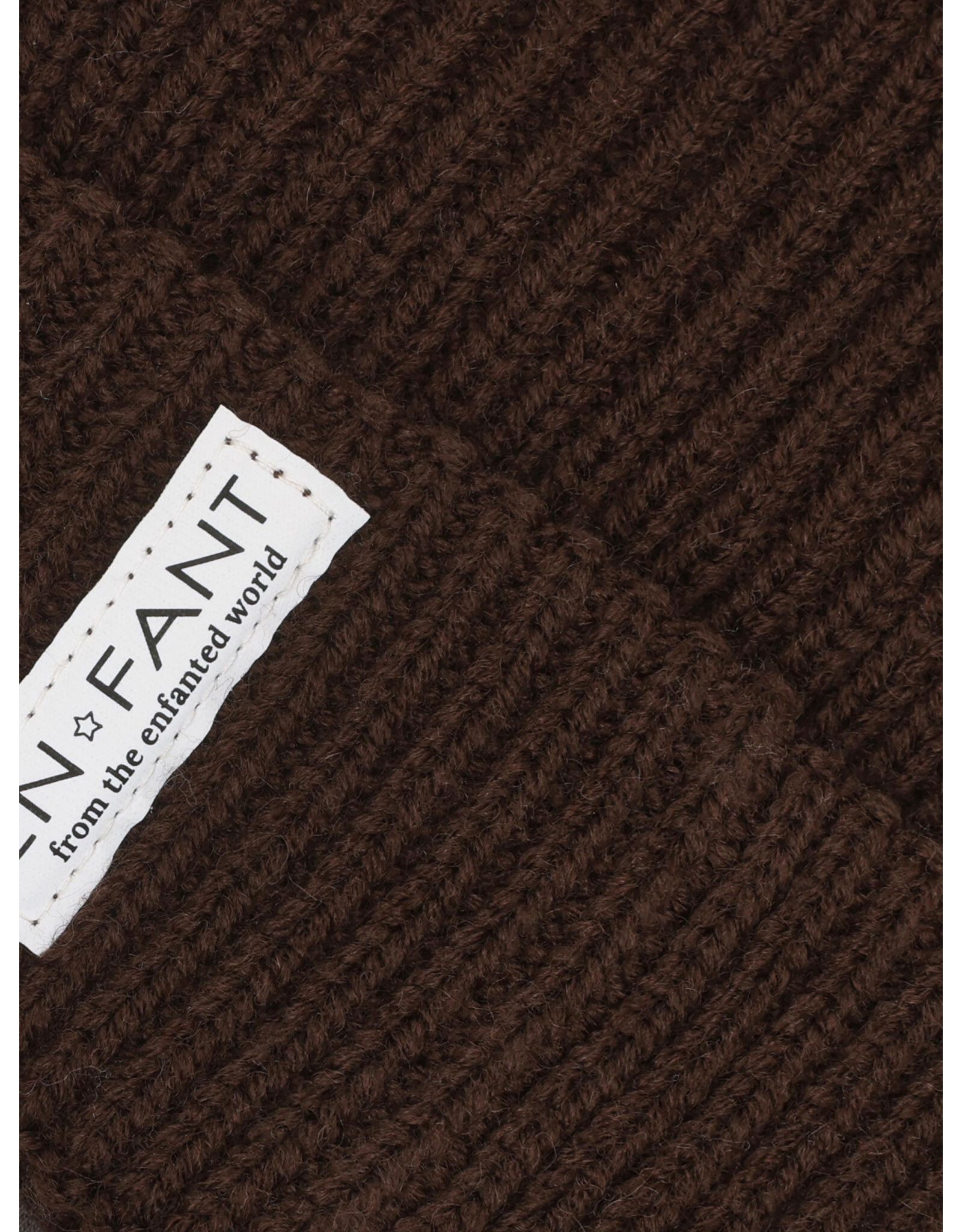 En Fant Beanie w. Lining Coffee Bean