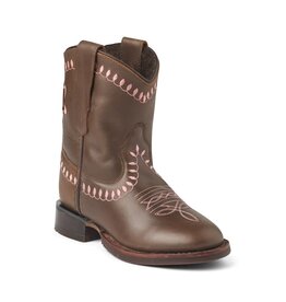 Copenhagen Colors Bow Boot w. Warm Lining - Low Dk. Brown