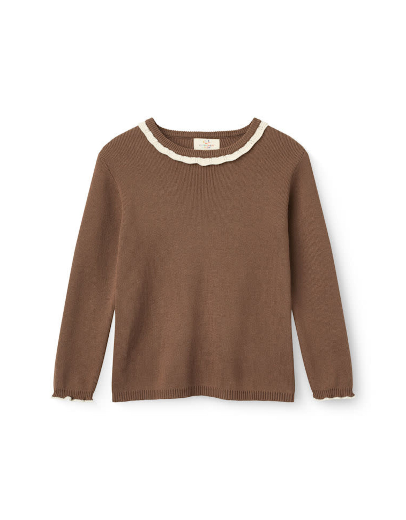 Copenhagen Colors LS Blouse w. Deco Neck Walnut Comb.