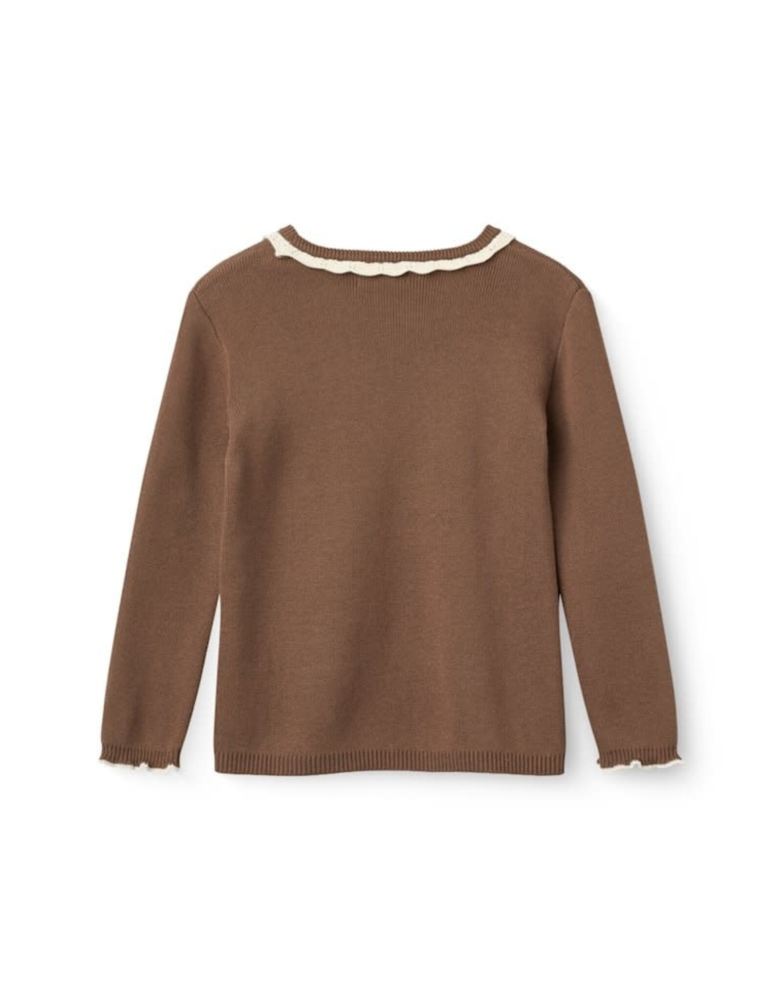 Copenhagen Colors LS Blouse w. Deco Neck Walnut Comb.