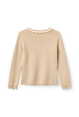 Copenhagen Colors LS Blouse w. Deco Neck Beige Comb.