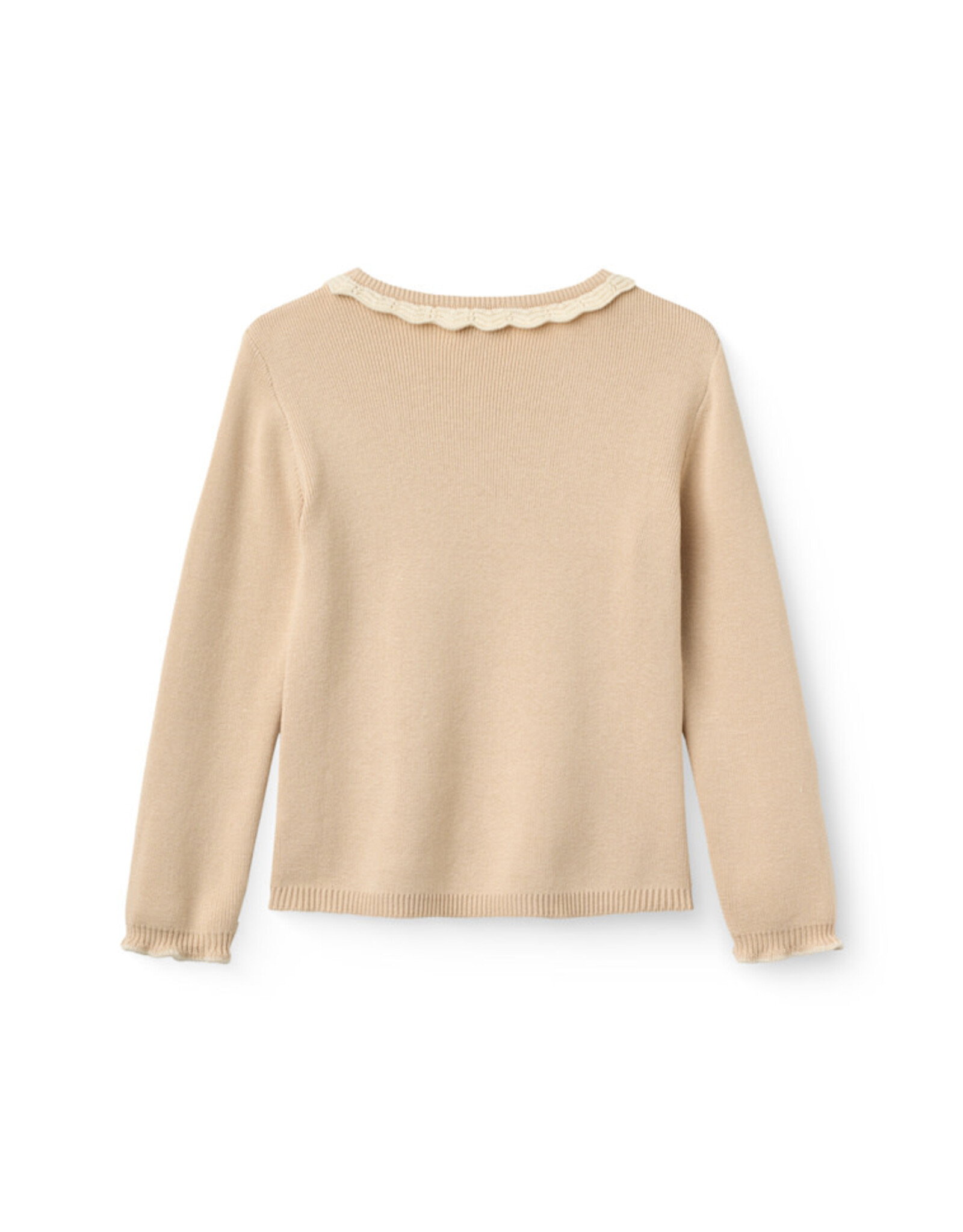 Copenhagen Colors LS Blouse w. Deco Neck Beige Comb.