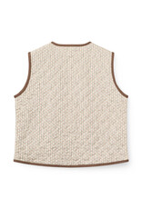 Copenhagen Colors Aop Quilted Vest w. Lace Sand Flower Print