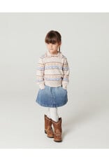 Copenhagen Colors Denim Skirt w. Block Spray