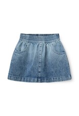 Copenhagen Colors Denim Skirt w. Block Spray