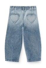 Copenhagen Colors Organic Balloon Denim Pants w. Hearts Back Pockets Block Spray