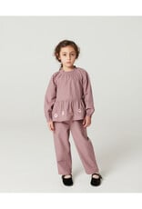 Copenhagen Colors Blouse w. Flower Embroidery Winter Rose Check Comb.