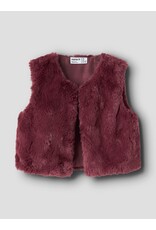 Name it NMFNANIS FAKE FUR VEST Wild Ginger