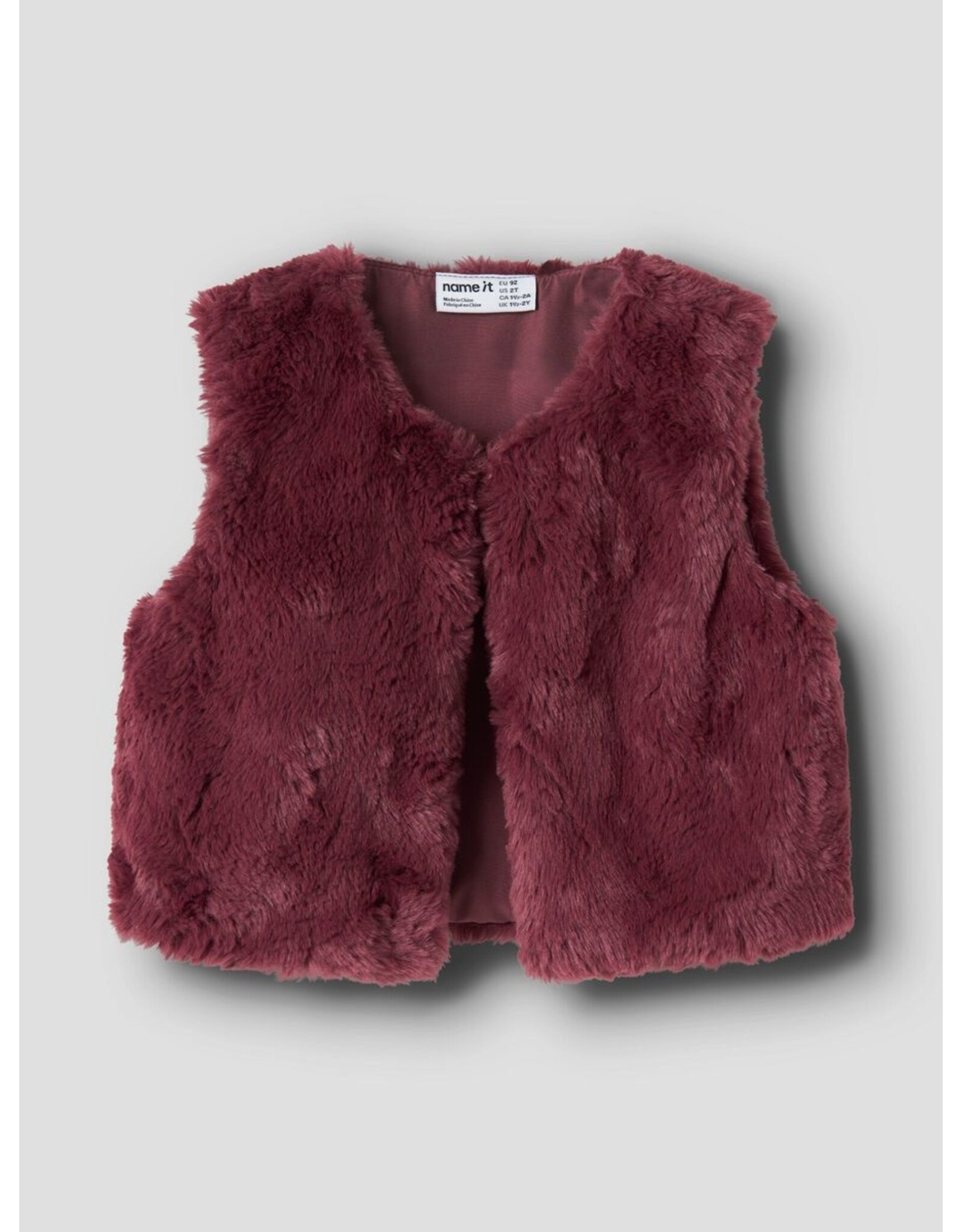 Name it NMFNANIS FAKE FUR VEST Wild Ginger