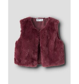 Name it NMFNANIS FAKE FUR VEST Wild Ginger