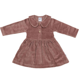Klein Polo Dress Rib Reddish Brown