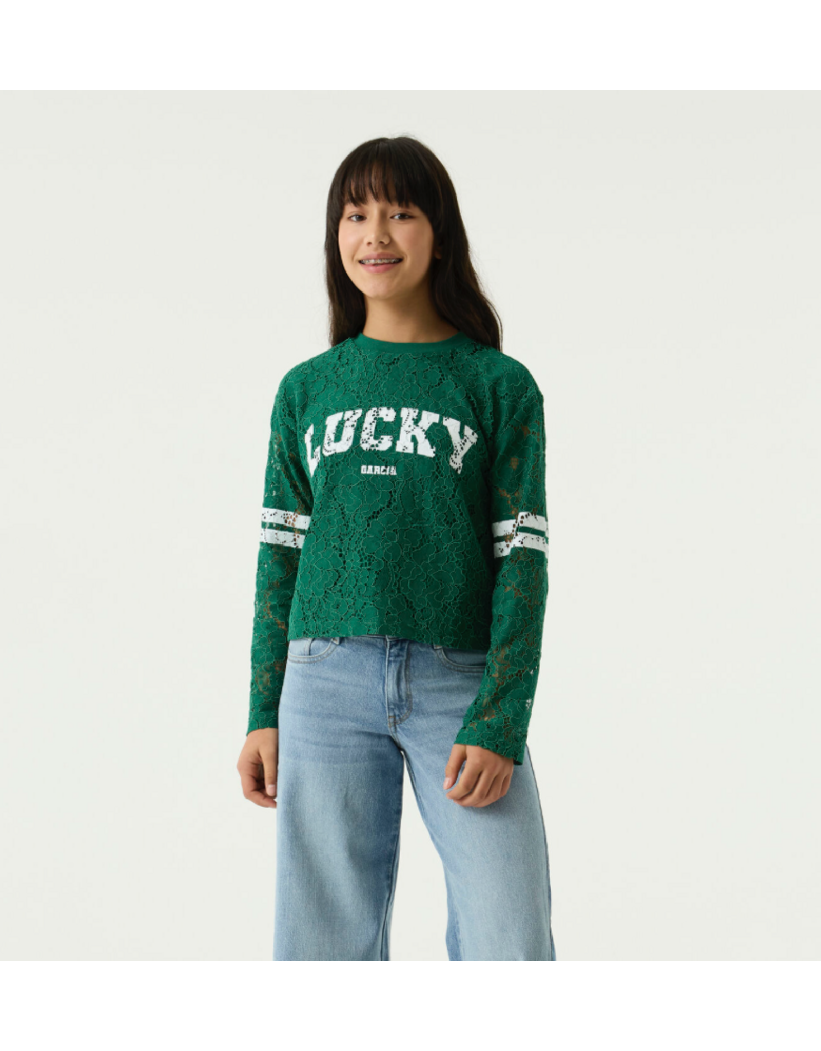 Garcia T262407_girls T-shirt ls forest leaf