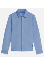 Scotch & Soda TWOTONE REGULARFIT PIQUE SHIRT BRIGHT WHITE/ STRONG BLUE