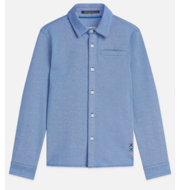 Scotch & Soda TWOTONE REGULARFIT PIQUE SHIRT BRIGHT WHITE/ STRONG BLUE