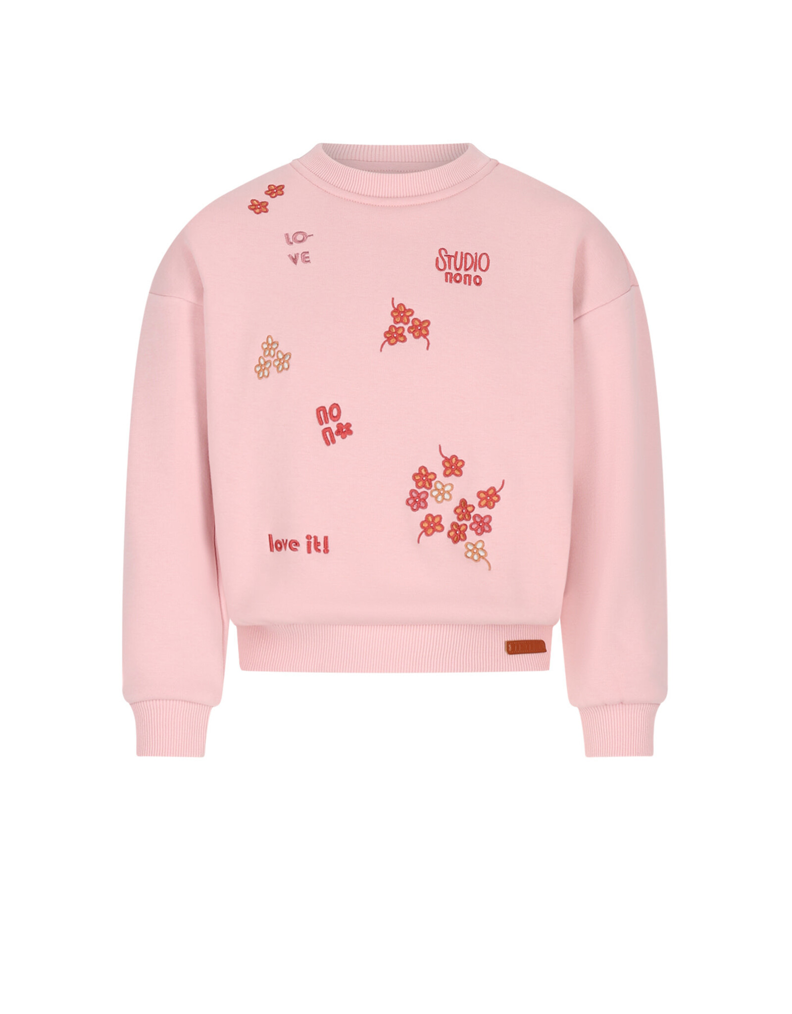 Nono Konono soft furry sweater with embro Rosa