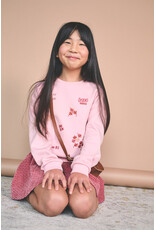 Nono Konono soft furry sweater with embro Rosa