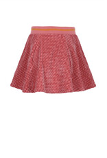 Nono Nacey Flared Velvet AOP skirt Sunset Pink