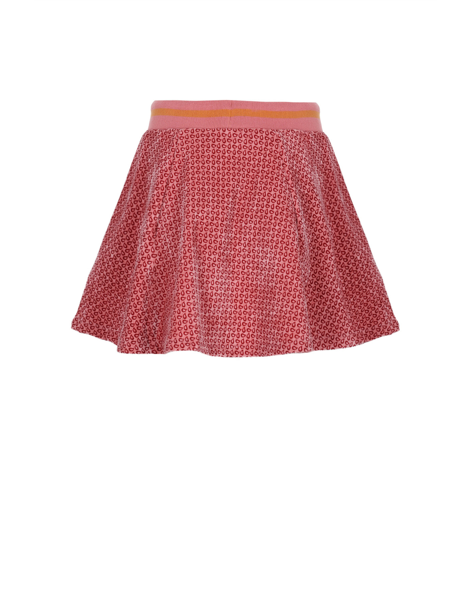 Nono Nacey Flared Velvet AOP skirt Sunset Pink