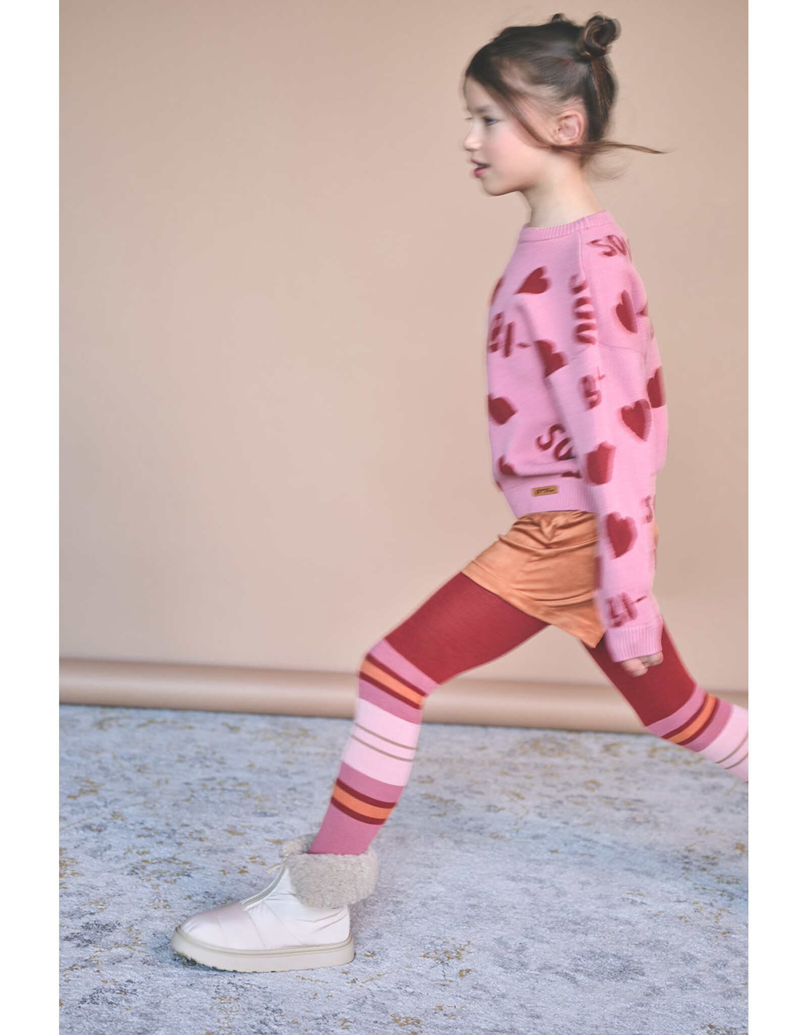 Nono Rachel Striped Coloblock Tight Samba Red