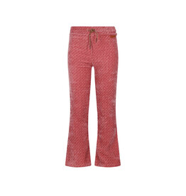 Nono Sady AOP Flared Velvet Jersey Pants Sunset Pink