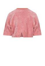 Nono Kaily Oversized Velvet Top Half Sleeve with Bisou Embro Sunset Pink
