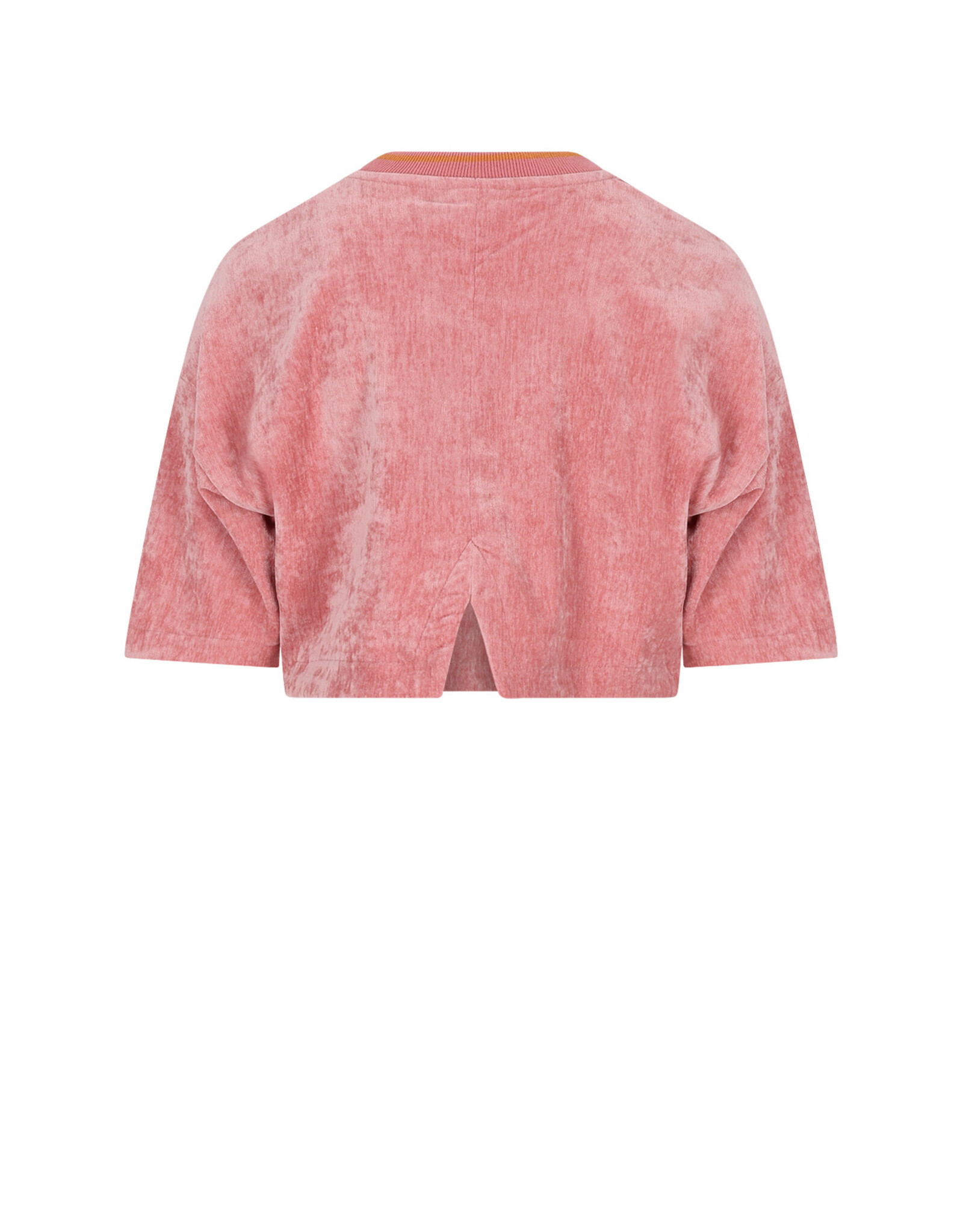 Nono Kaily Oversized Velvet Top Half Sleeve with Bisou Embro Sunset Pink