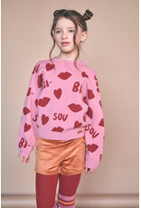 Nono Katie Jacquard BISOU Knitted Sweater Sunset Pink