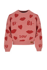Nono Katie Jacquard BISOU Knitted Sweater Sunset Pink