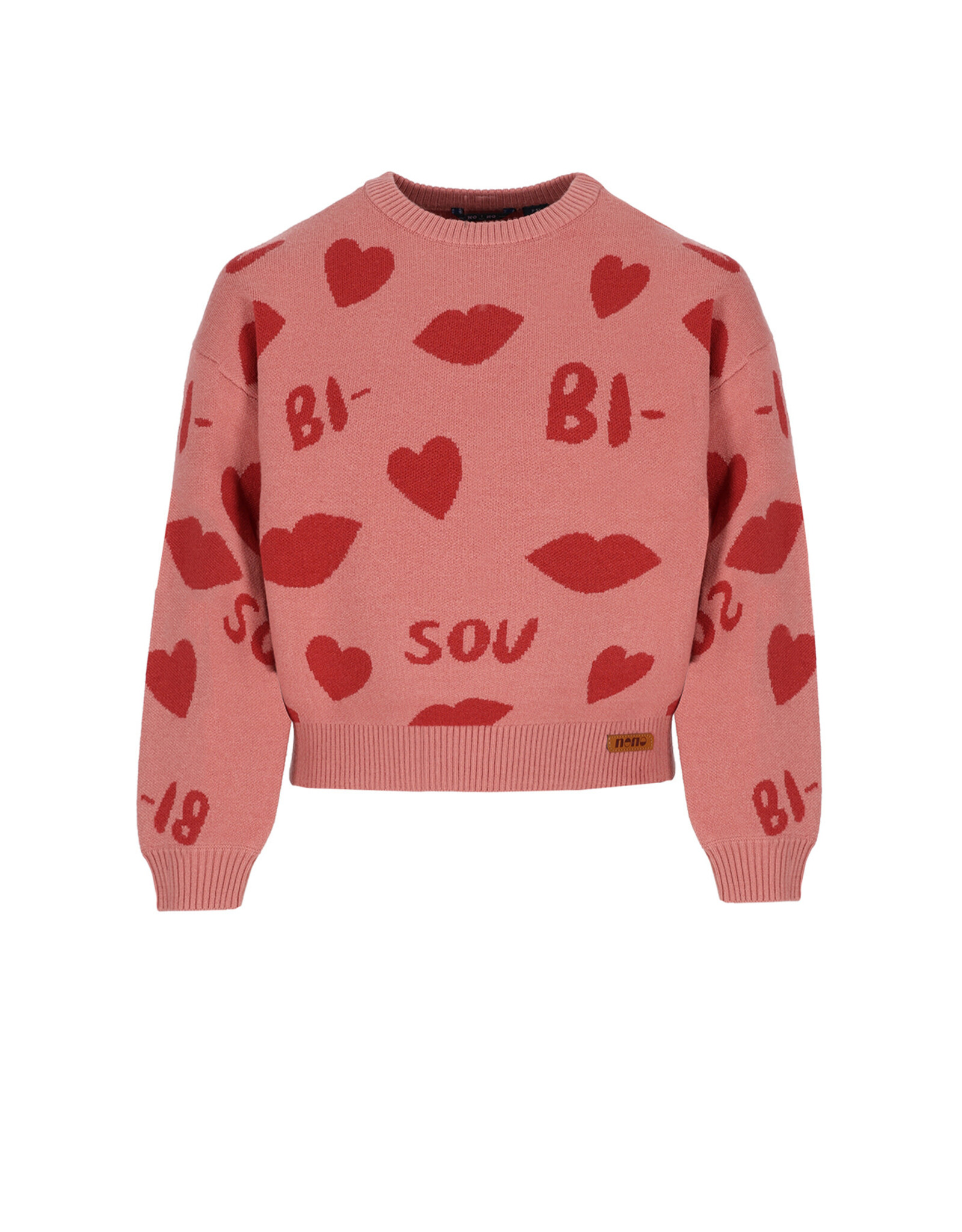 Nono Katie Jacquard BISOU Knitted Sweater Sunset Pink