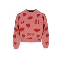Nono Katie Jacquard BISOU Knitted Sweater Sunset Pink