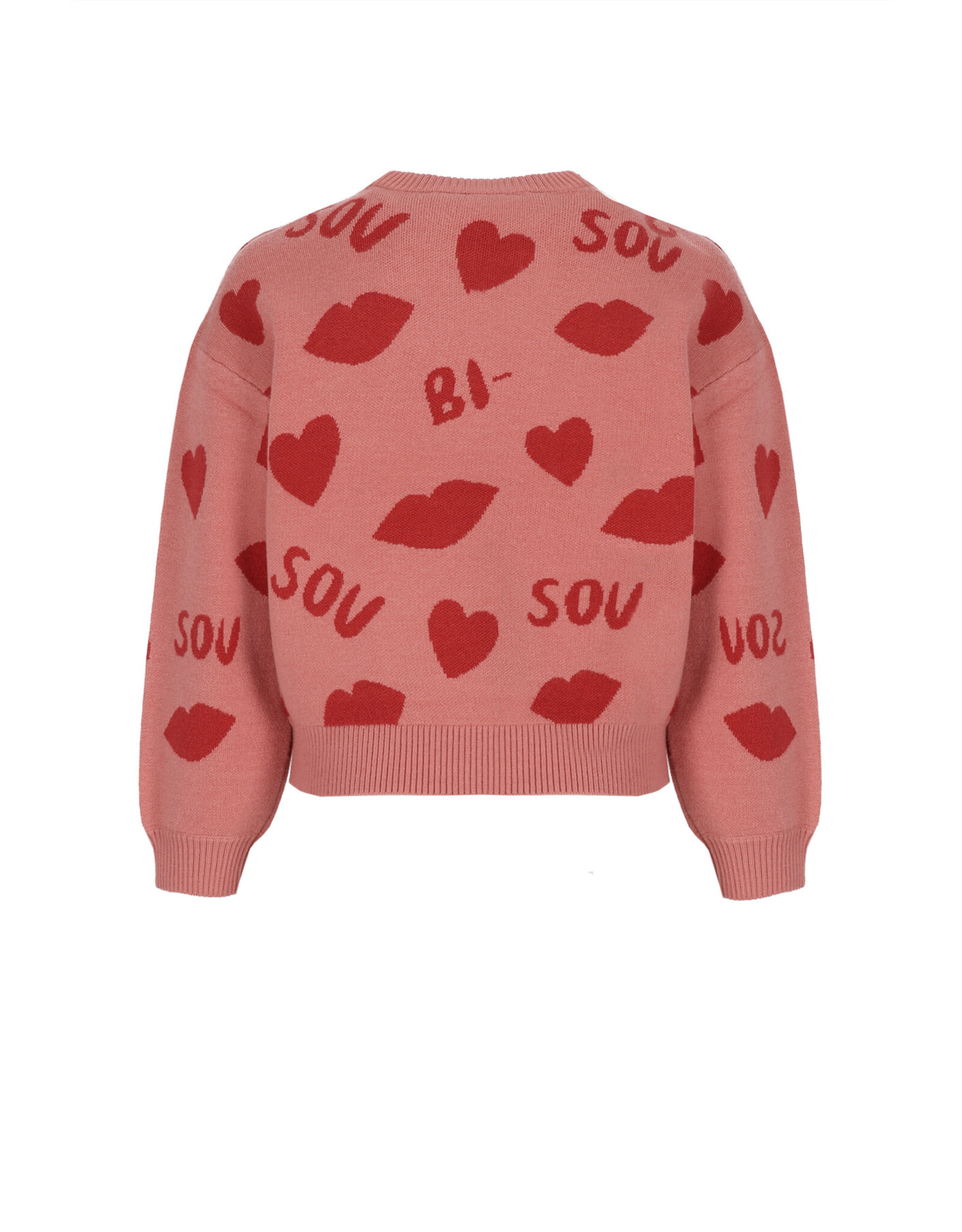 Nono Katie Jacquard BISOU Knitted Sweater Sunset Pink