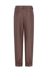 Like Flo Feyza Flo girls faux leather pants with elastic detail at bottomhem Choco