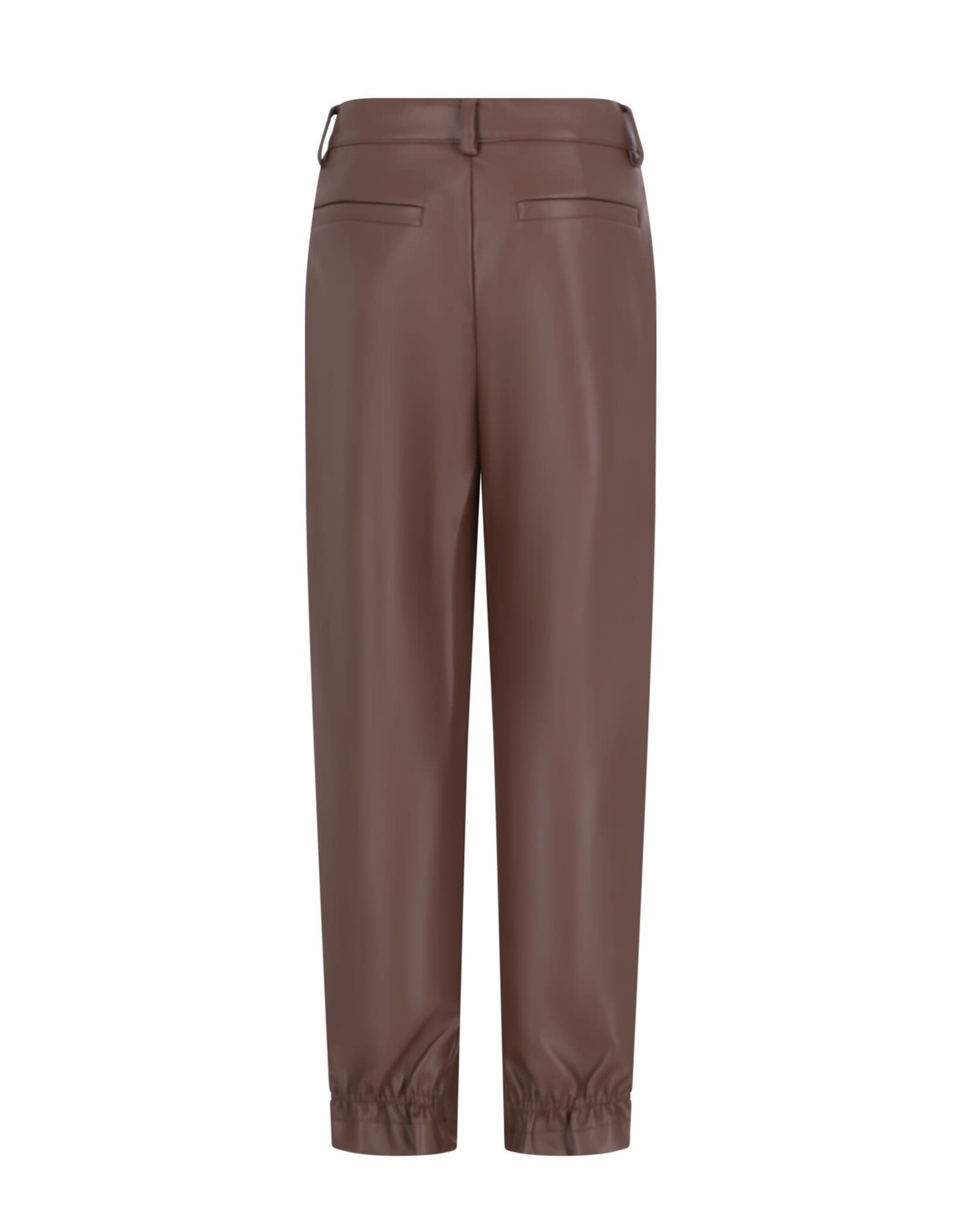 Like Flo Feyza Flo girls faux leather pants with elastic detail at bottomhem Choco