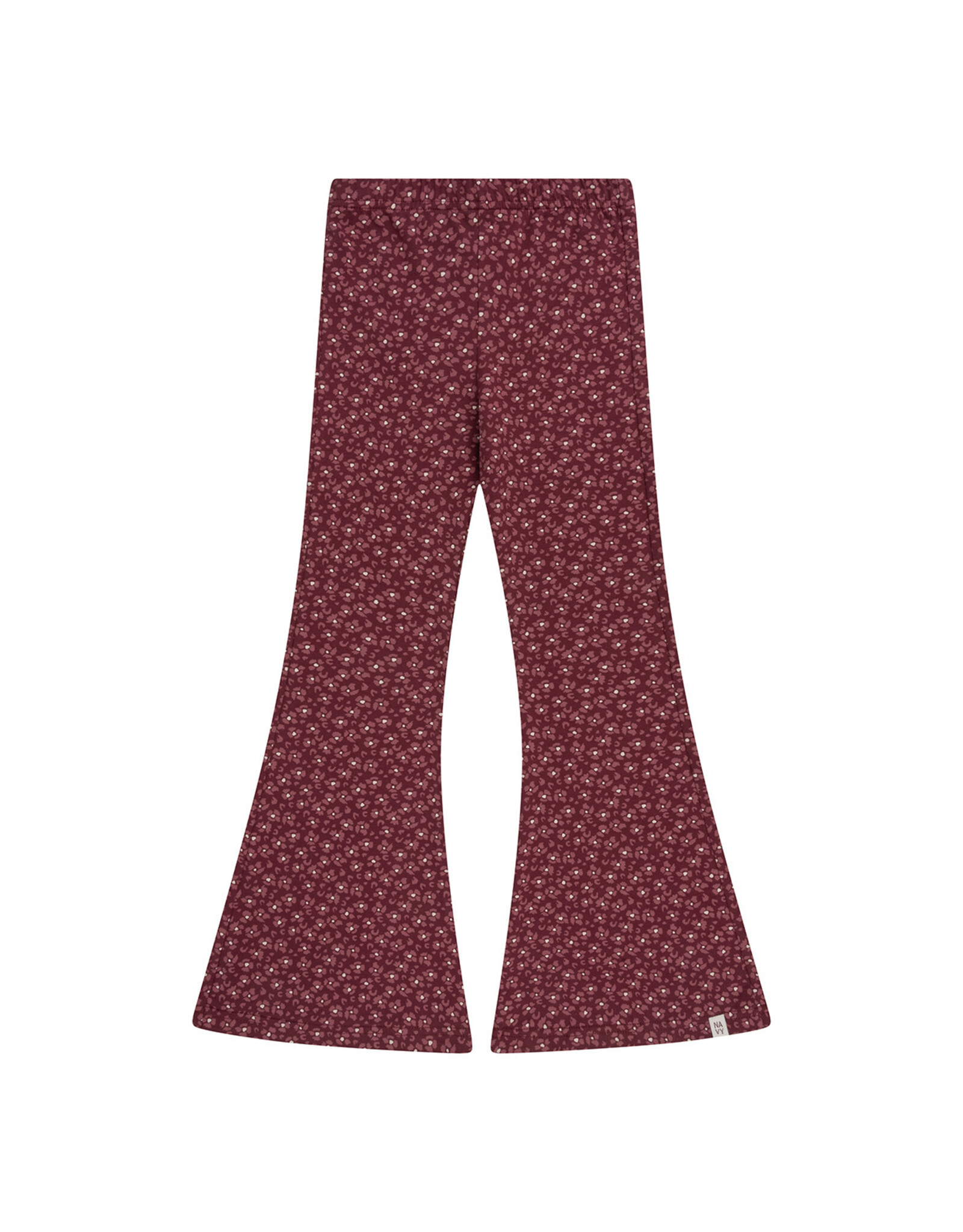 NAVY NATURAL Be flared burgundy leopard flower