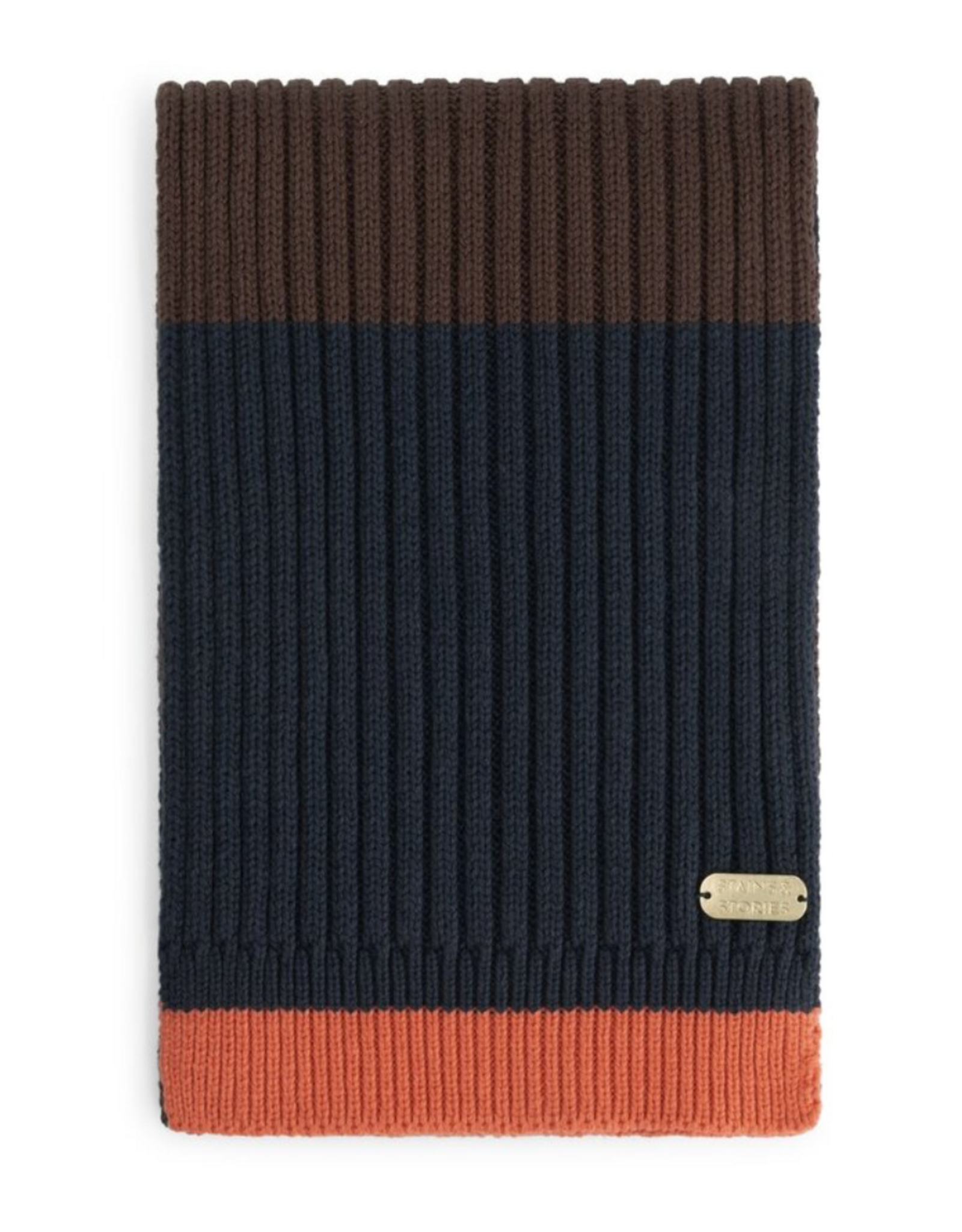 Stains & Stories boys scarf Dark Brown