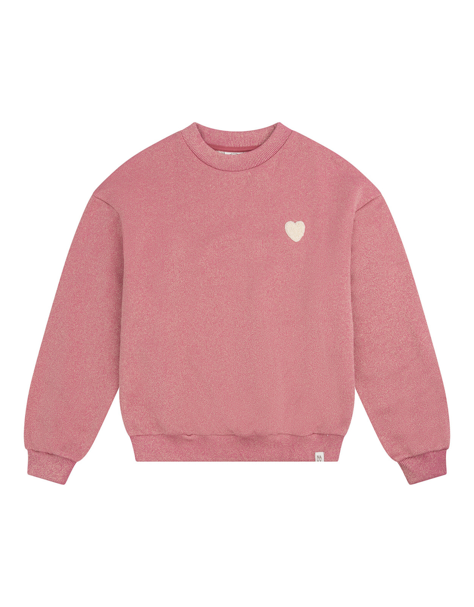 NAVY NATURAL Oversized sweater red violet glitter