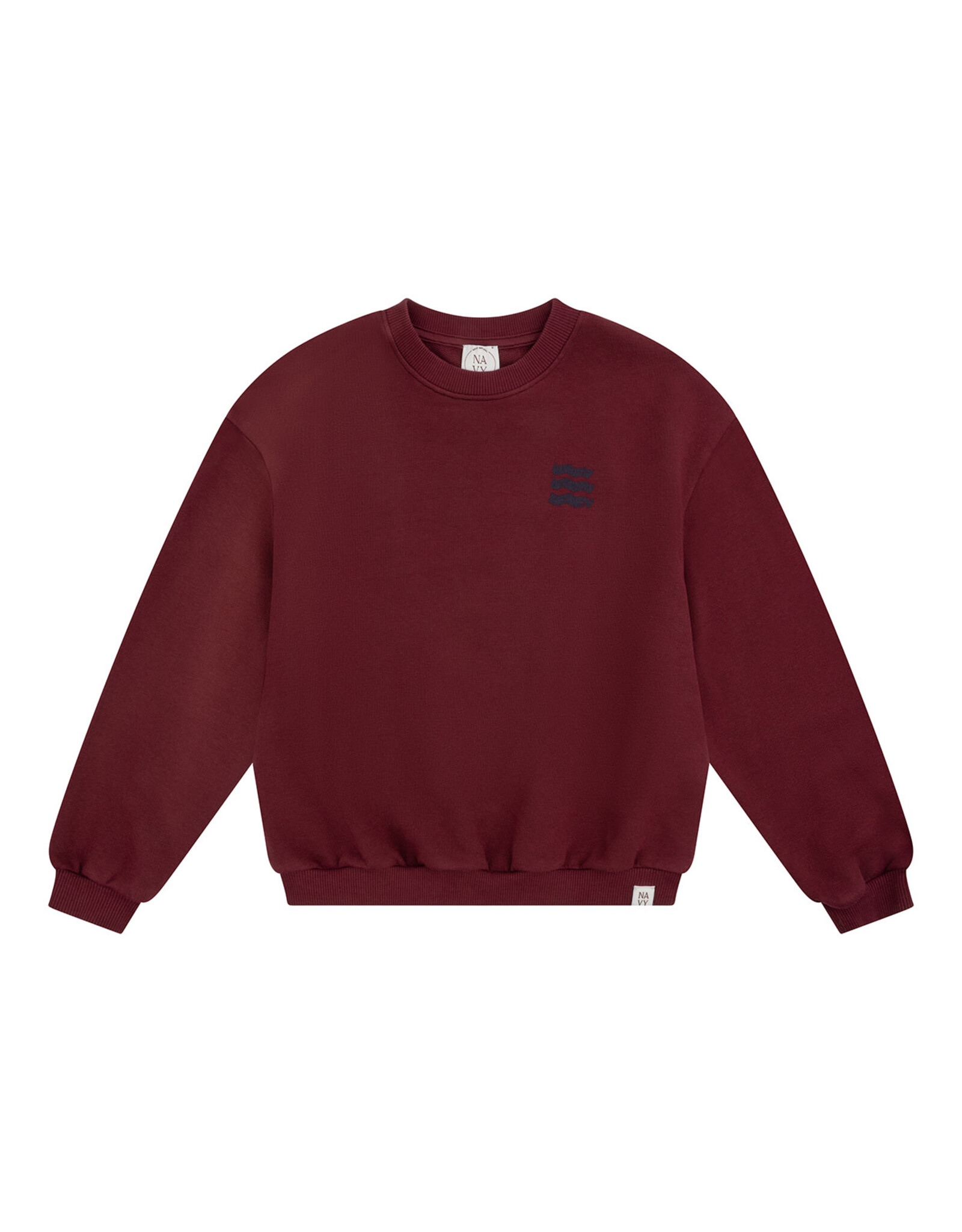 NAVY NATURAL Oversized sweater waves burgundy