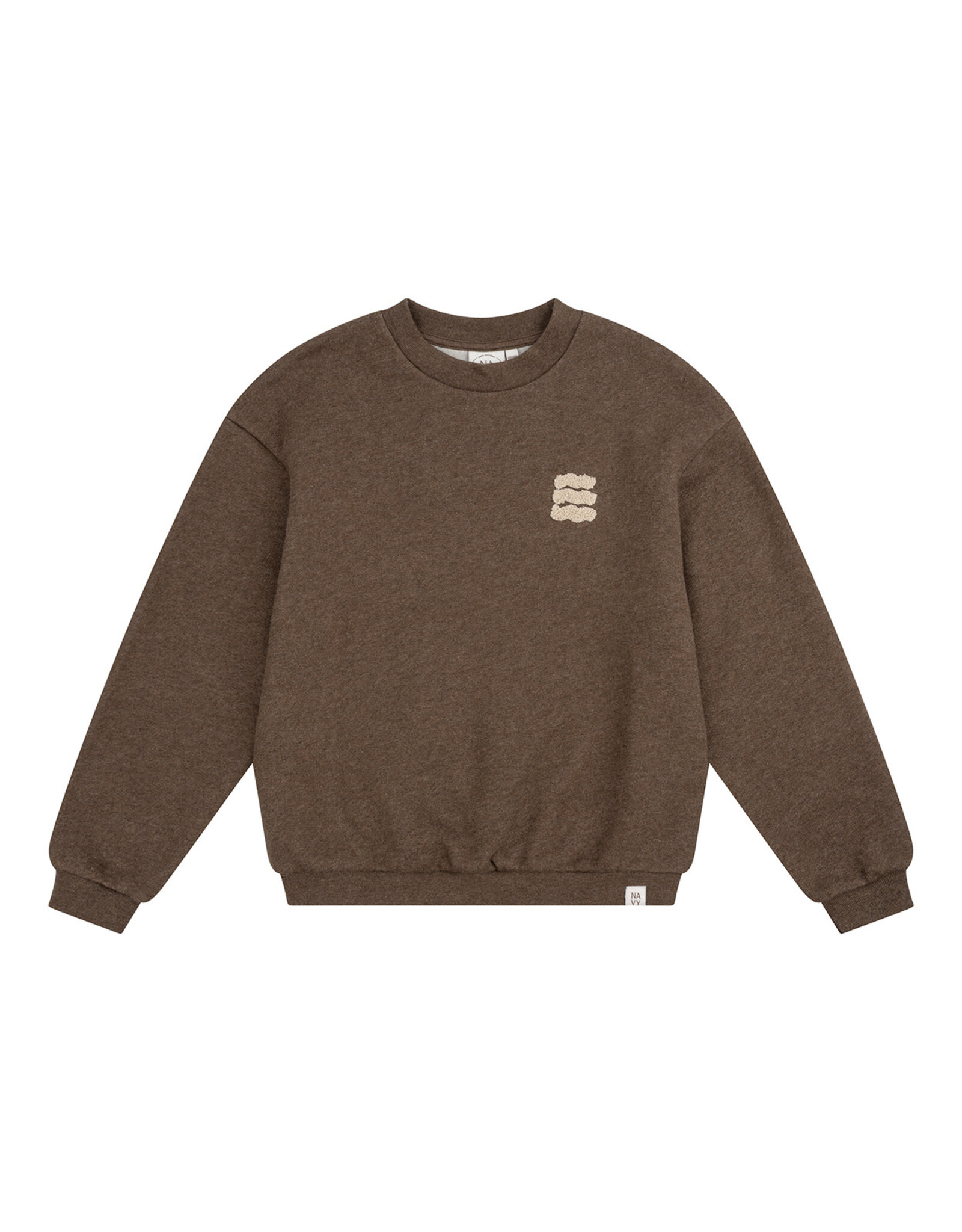 NAVY NATURAL Oversized sweater waves brown
