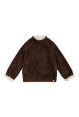 NAVY NATURAL Jackie broderie sweater brown teddy