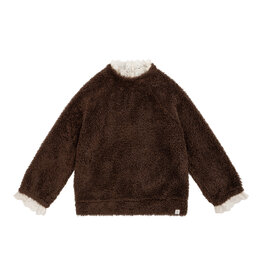 NAVY NATURAL Jackie broderie sweater brown teddy