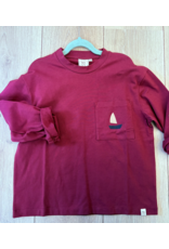 NAVY NATURAL Hidde burgundy longsleeve boat