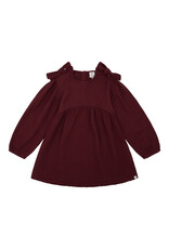 NAVY NATURAL Fransje dress burgundy mousseline