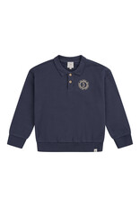 NAVY NATURAL Scott polo sweater graphite